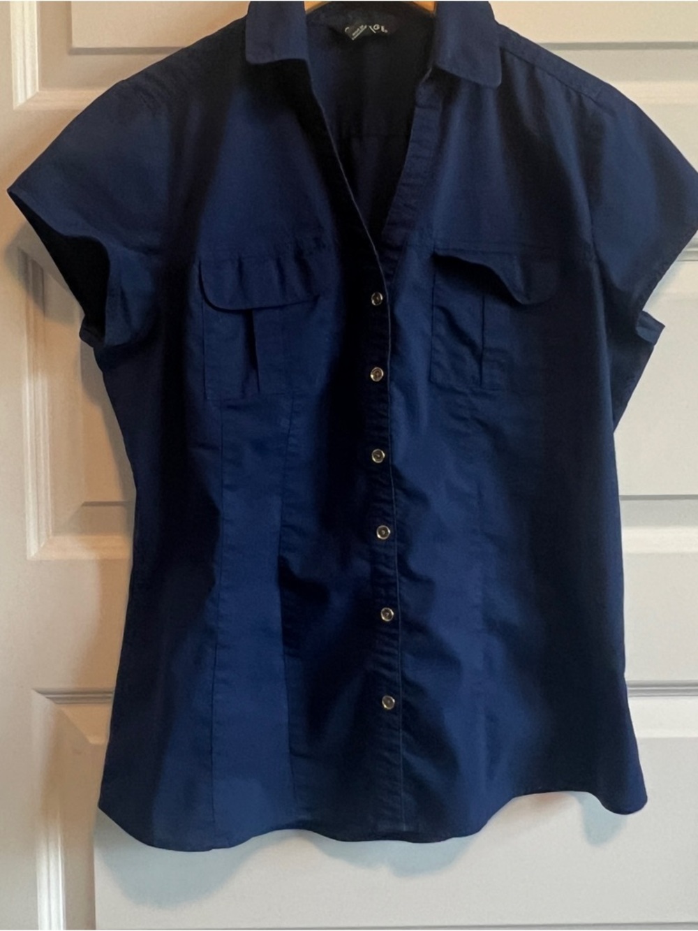 GEORGE Button Down Navy Medium